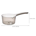 Large grey ergonomic water ladle and soup scoop for kids, made of durable PP, suitable for serving soups and liquids.