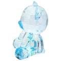 Blue acrylic tiny bear statue ornament, collectible home decor piece for baby and kids nursing and feeding themed decor.