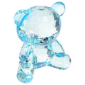 Blue acrylic tiny bear ornament, decorative collectible for home decor, part of Everything Baby nursing and feeding collection.