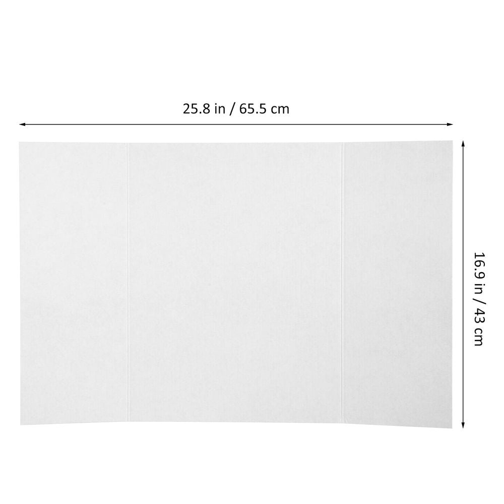 Large white trifold project boards by Everything Baby, ideal for school, presentation, and art display projects.