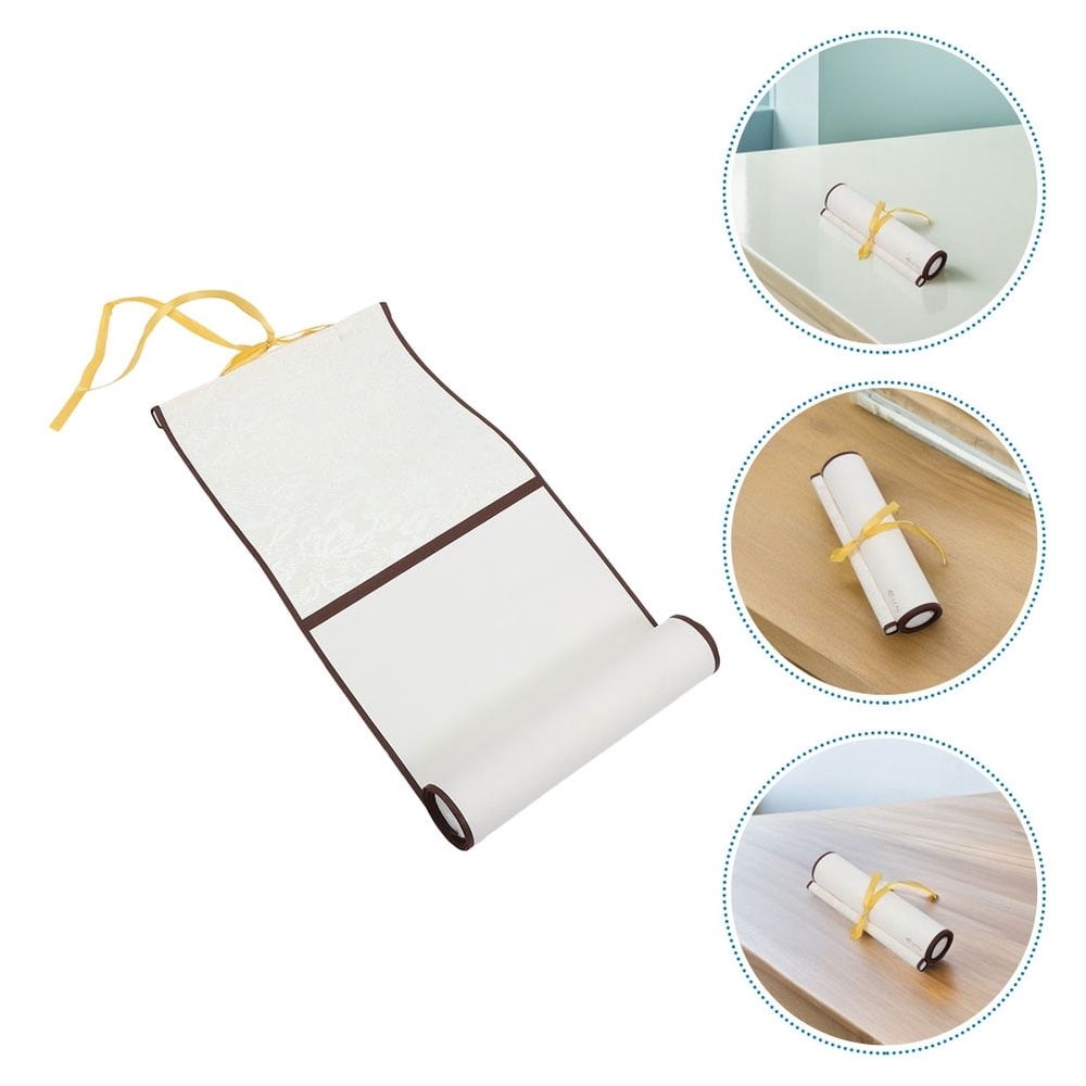 Two vintage white Xuan rice paper rolls for painting, drawing, and artistic writing, ideal for kids' art and craft projects.