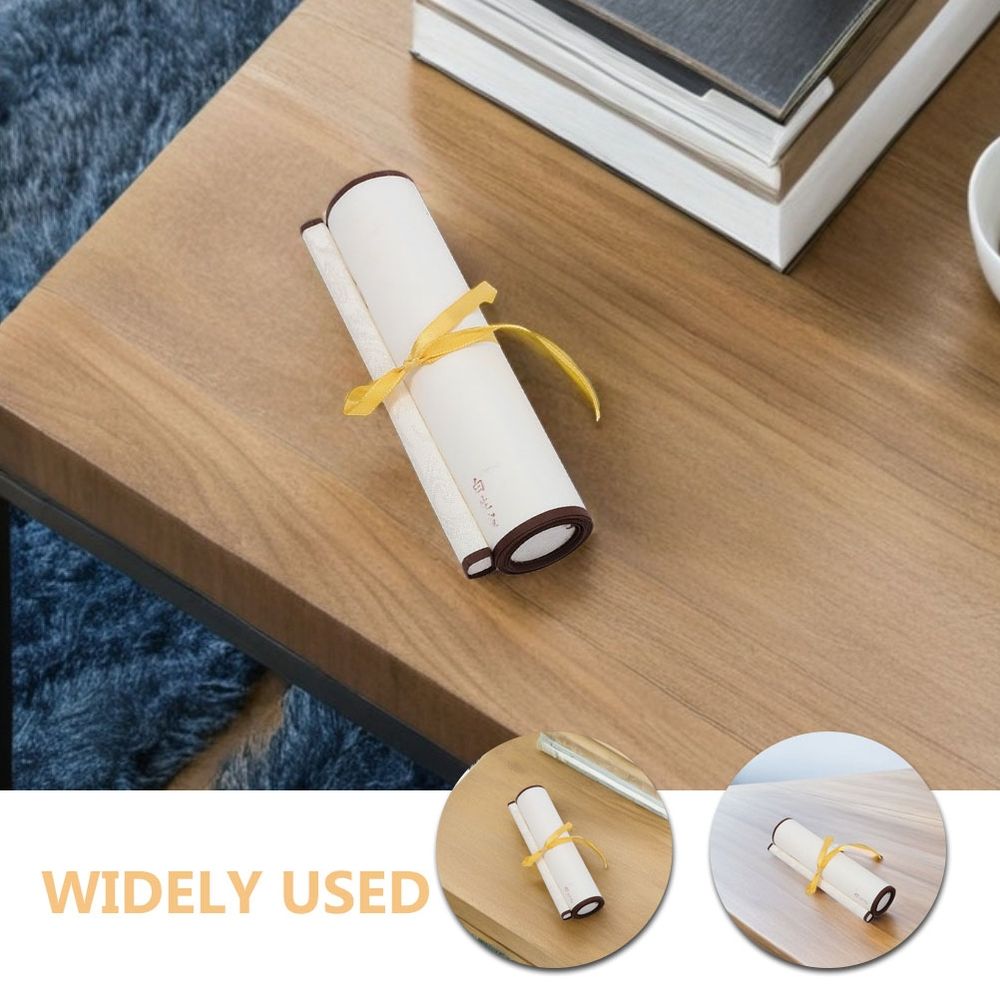 Two vintage white Xuan rice paper rolls for painting, drawing, and artistic writing, ideal for kids' art and craft projects.