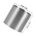 Set of 8 stainless steel silver cake mold rings for baking desserts, ideal for pretend play in baby and kid's toy kitchen.