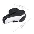 White thick gel mountain bike saddle with central airflow and reflective back, designed for kids' bikes by Everything Baby.