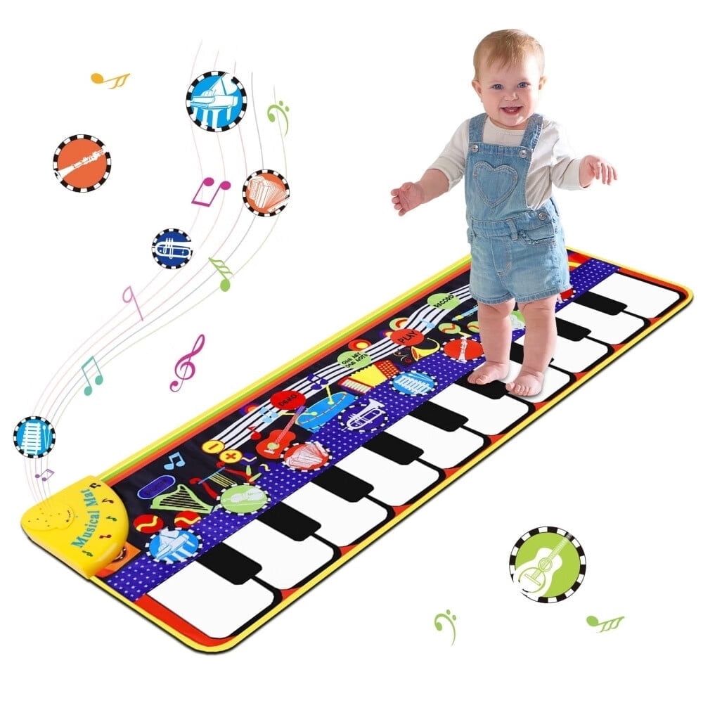 Baby & Kids musical toy: Everything Baby piano mat with 25 music sounds, soft play blanket for toddlers' early learning and fun.