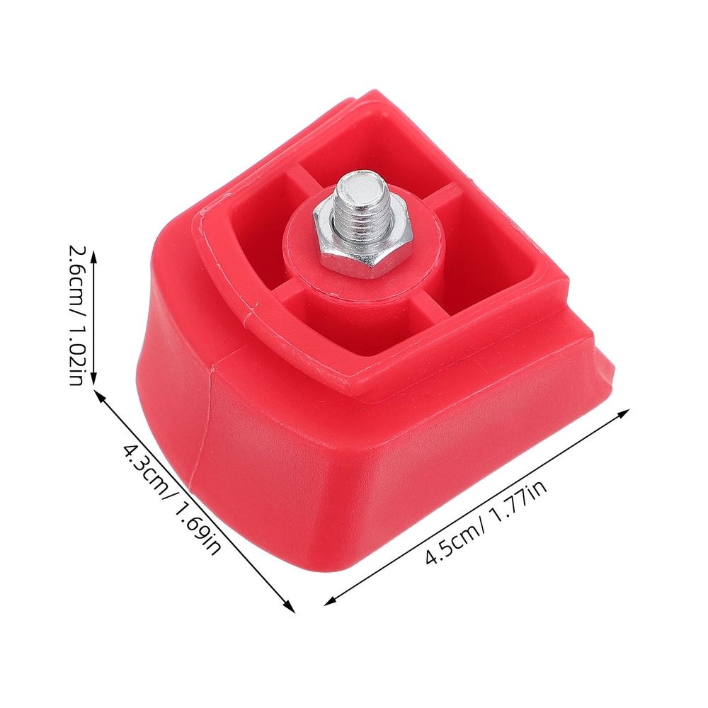 Two red inline skate brake pads replacement rubber for roller skates, providing enhanced traction and safety for kids' bikes and scooters.