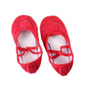 Pair of durable red baby girl's shoes from Everything Baby with anti-slip soles, perfect for everyday wear.