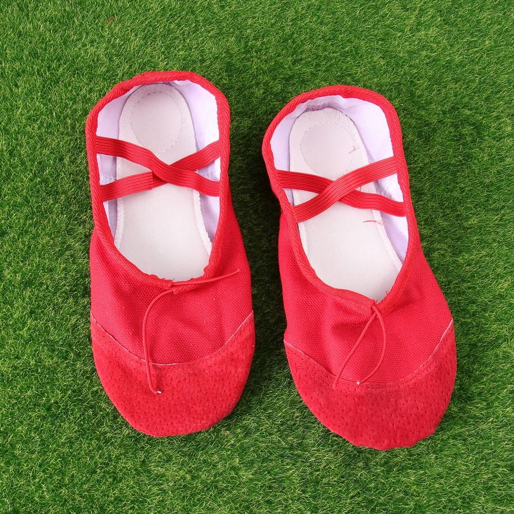 Pair of red baby girl shoes by Everything Baby with anti-slip soles, designed for durability and comfort.
