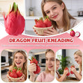 Realistic dragon fruit squishy stress ball by Everything Baby, soft, slow-rising toy for kids and students, portable and odorless