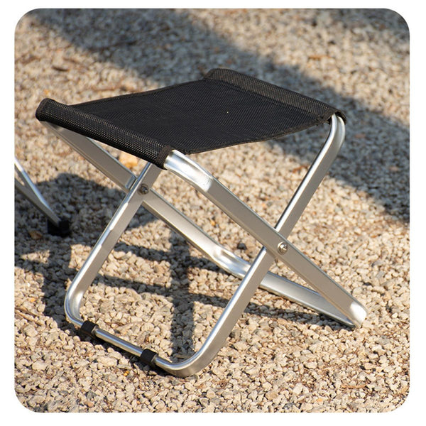 Camping Stool, Portable Folding Stool XXL  Size Camping Stool for  Adults Supports up to 200Kg black