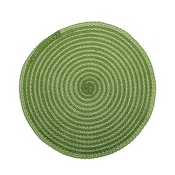 Textured Placemats 15 Inches Round, Set of 6 – Modern Traycloth Table Mats for Home, Dining Room Décor, Banquets, Indoor & Outdoor and Special Events