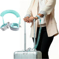 Blue reflective toddler leash with lock and key, 8.2ft safety wristband for supermarket, mall, airport, and park travel.