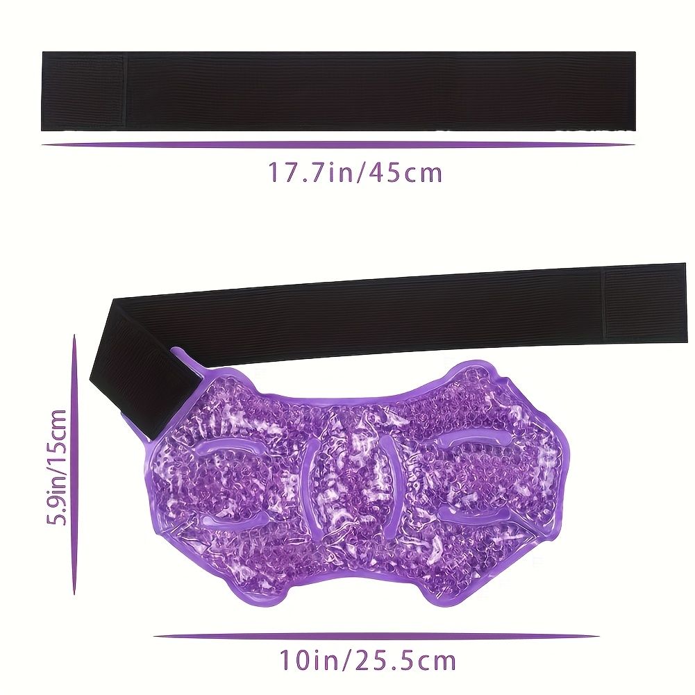 Purple ankle and sports ice gel wrap with adjustable brace, reusable hot cold pack for ankle, knee, arm, and leg pain relief.