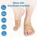 Adjustable toe separator for big and little toes, designed for kids, with progressive adjustment for day and night comfort.