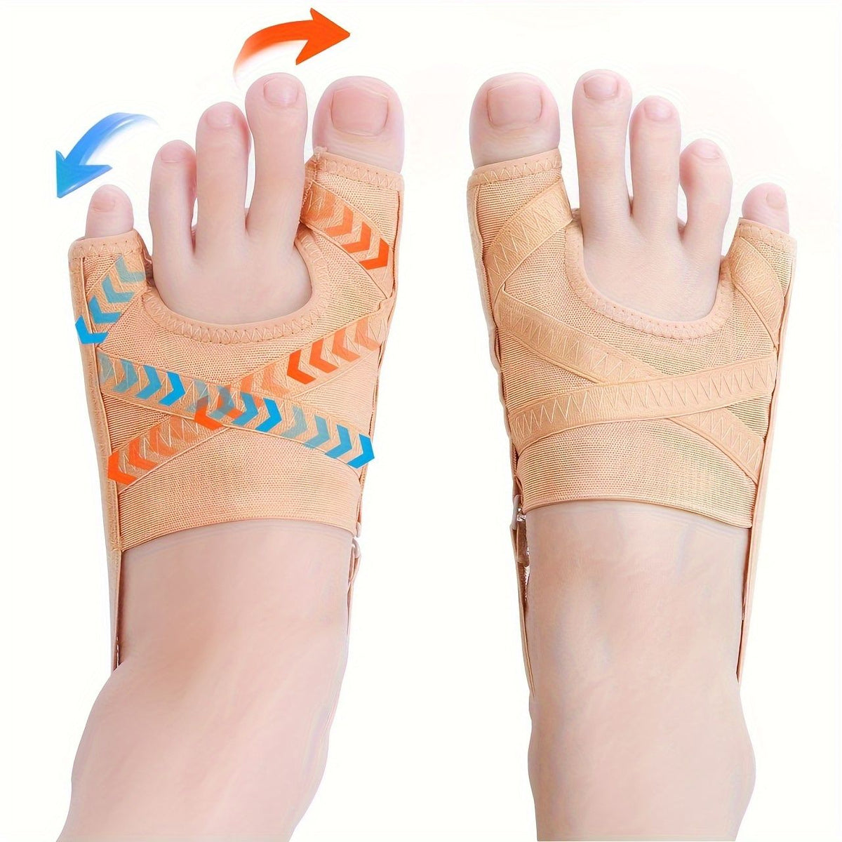 Adjustable toe separator for kids by Everything Baby, supports big and little toes with comfortable, progressive fit.