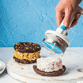 Blue ice cream scoop for DIY ice cream making, designed for kids and babies, by Everything Baby, perfect for nursing and feeding.