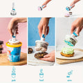 Blue ice cream scoop by Everything Baby for DIY ice cream making, suitable for kids and baby feeding.