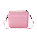 Girls rainbow glitter insulated lunch bag with shoulder strap and bottle holder, colorful kids' tote for snacks and drinks