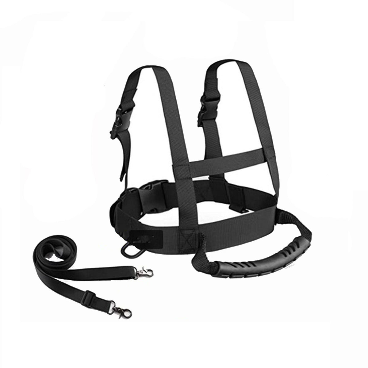 Kids ski trainer harness by Everything Baby, heavy-duty shoulder strap for skating, snowboarding, and toddler skiing training.