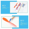 Rubber band powered airplane toy for kids, featuring colorful random patterns, suitable for indoor and outdoor pretend play.