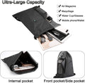 Gray drawstring gym bag with bottle holder, waterproof kid's backpack for sport, gym, or travel from Everything Baby.