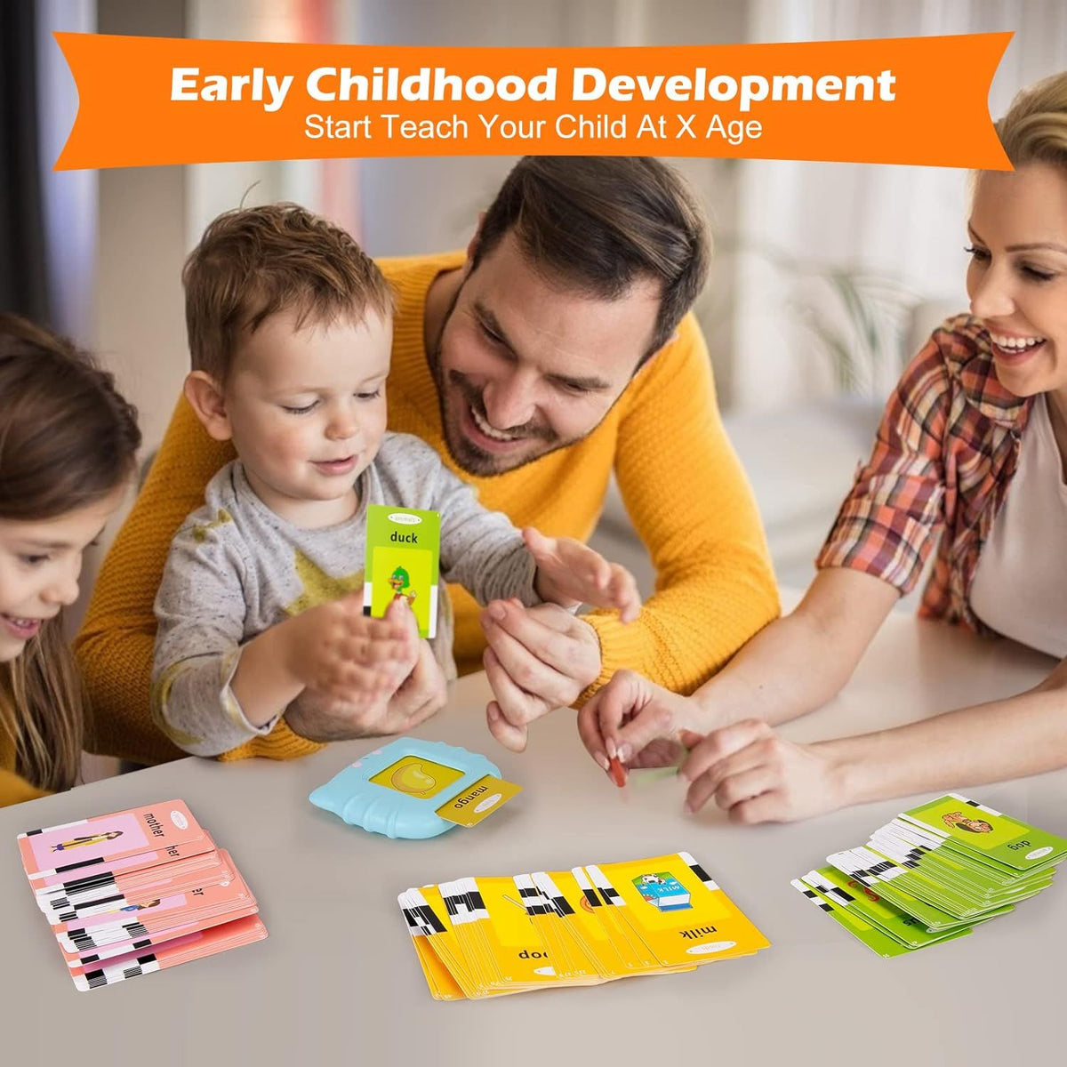 Talking cards with 224 sight words for kids, Montessori speech therapy toy, educational toddler sensory and learning toy box.