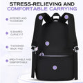 Pink and white girly 3-piece kids backpack set with large capacity, water-resistant nylon, insulated lunch bag, ideal for school and travel.