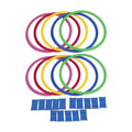 Set of 10 agility training rings for kids, 28 cm, footwork hopscotch toy and sensory outdoor play equipment by Everything Baby.