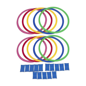 Set of 10 agility training rings for kids, 28 cm, footwork hopscotch toy and sensory outdoor play equipment by Everything Baby.