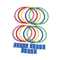 Ten agility training rings for kids, 28 cm, outdoor footwork hopscotch toy, sensory sports equipment for active play.