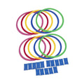 Set of 10 agility training rings for kids, 28cm, used for footwork hopscotch, sensory play, and outdoor sports activities.