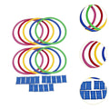 Ten agility training rings for kids, 28 cm, outdoor footwork hopscotch toy, sensory sports equipment for active play.