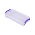 Large clear plastic pencil case with snap-tight lid, ideal for crayons, markers, and pens, from Everything Baby.