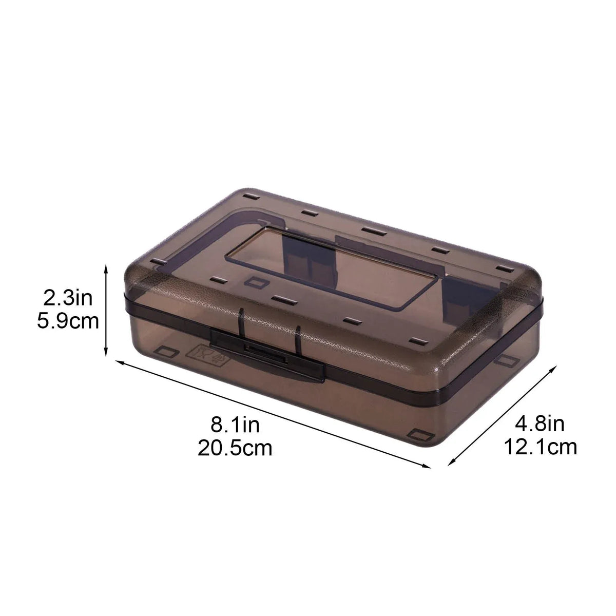 Large clear plastic pencil case with snap-tight lid for crayons and markers, ideal for kids' art supplies storage.