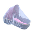 Blue breathable polyester mesh universal stroller mosquito net cover for baby car seats and carriers, 59-inch size.