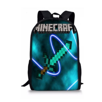 Minecraft Backpack for Kids Student School Bag Shoulder Bag A