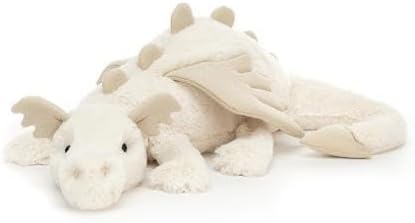Large white Snow Dragon soft toy, 66 cm plush mythical creature for children, from Everything Baby, perfect for kids' play and cuddling.