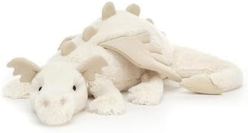 Snow Dragon Soft Toy, Huge 66 cm - Mythical Plush Toy - Classic Children's Gift white