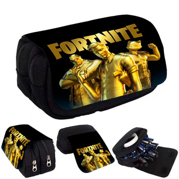 F-ortnite pencil case for girls, children's pencil case with zipper, cartoon anime pencil case for school, school supplies gift C
