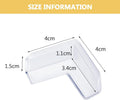 8-pack transparent baby corner protectors with adhesive L-shaped guards for child safety on tables and furniture in home nurseries
