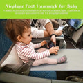 Gray toddler airplane seat extender and travel bed with foldable Oxford fabric, anti-slip base, for comfortable kid's sleeping during flights