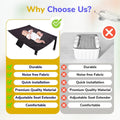 Gray airplane seat extender toddler travel bed with foldable oxford fabric footrest and anti-slip base for kids sleeping on flights