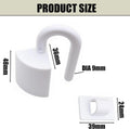 White 4-pack door finger pinch guard set with hooks, made of ABS, child safety buffer for babies, kids, and pets.