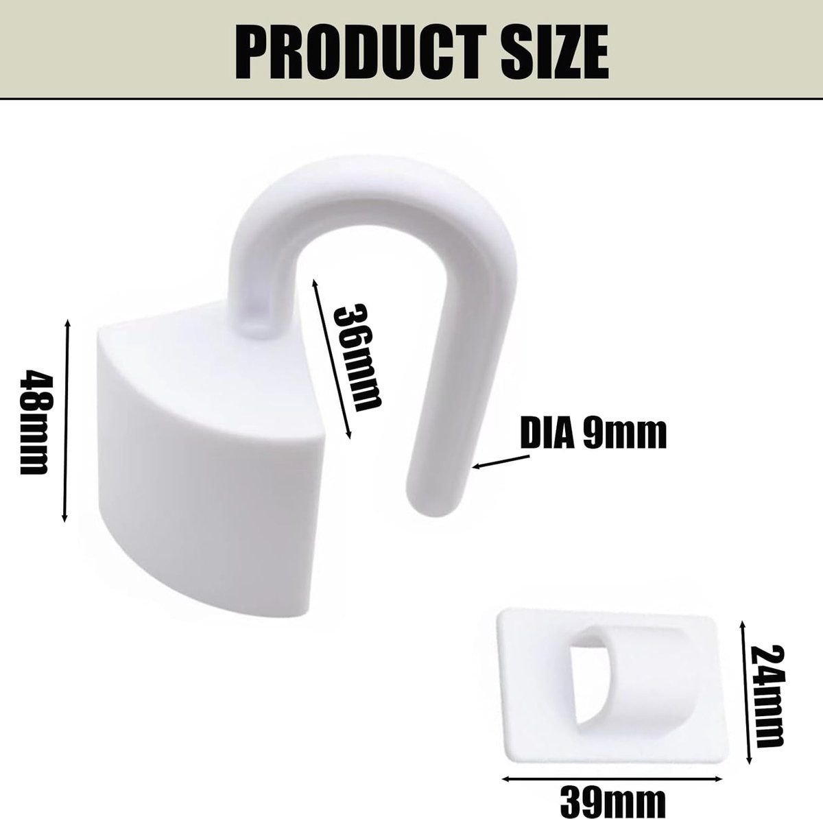 White 4-pack door finger pinch guard set with hooks, made of ABS, child safety buffer for babies, kids, and pets.
