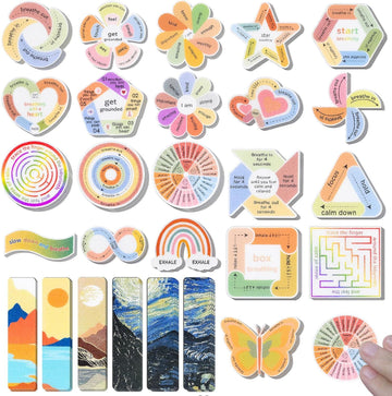 Colorful 102-piece sensory fidget stickers set with two tactile textures for babies and kids, designed for activity and sensory play.