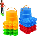 Four pairs of children's balance stilts with monster leg designs, colorful activity toys for kids by Everything Baby.