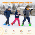 Four pairs of children's balance stilts with monster leg design, playful activity toy for kids by Everything Baby.