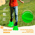 Four pairs of children's balance stilts with monster leg design, suitable for kids' activity and outdoor play.
