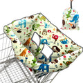 Baby shopping cart and high chair cover by Everything Baby, with carry bag, designed for safe, clean seating for kids.