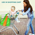 Baby shopping cart and high chair cover by Everything Baby, shown with carry bag, designed for kid's furniture and easy transport.